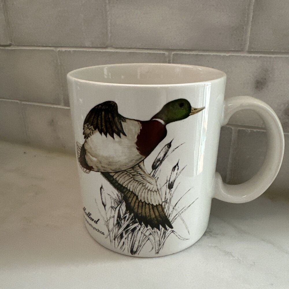 Vintage Otigiri Japan Gibson Mallard Duck Coffee Mug Cup Wildlife Bird